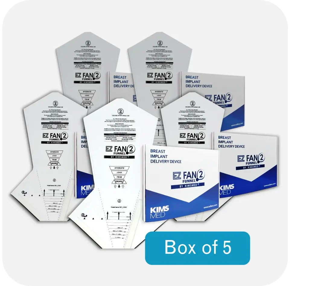 EZ FAN2 - Breast Implant Delivery Funnel (Box of 5) | Velti Surgical